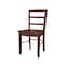 International Concepts Set of 2 Madrid Ladderback Chairs, Espresso C581-2P - alternate 1